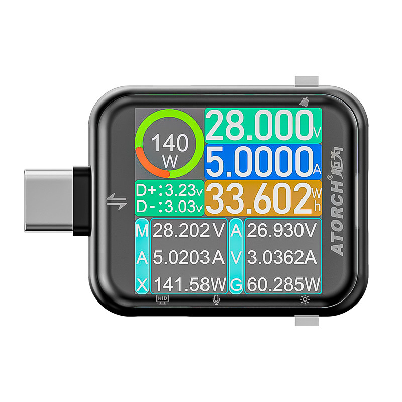 Usb Ammeter Tester - T3 Touch Screen High Precision Type-c