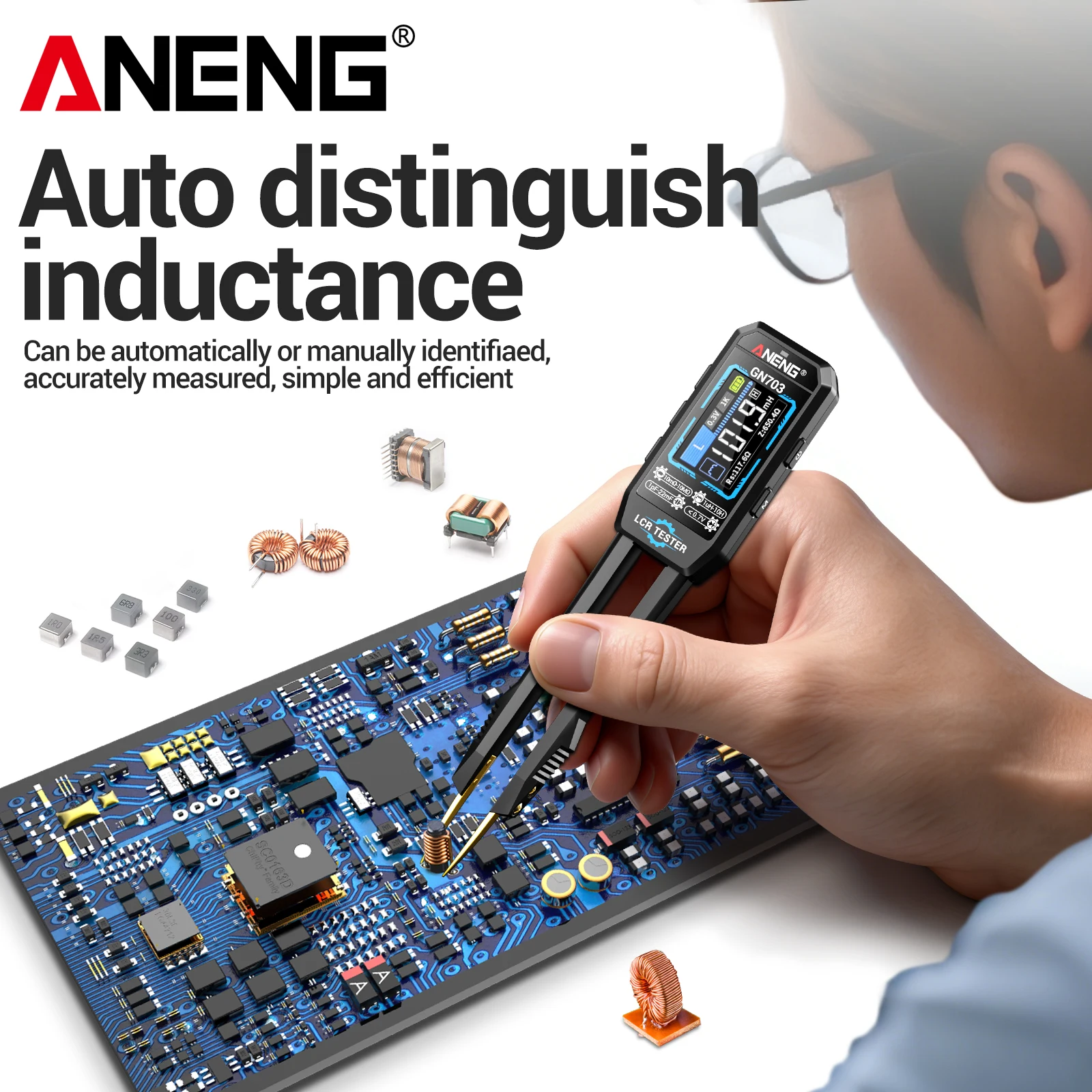 Usb Ammeter Tester - ANENG GN703 USB Rechargeable Portable Digital