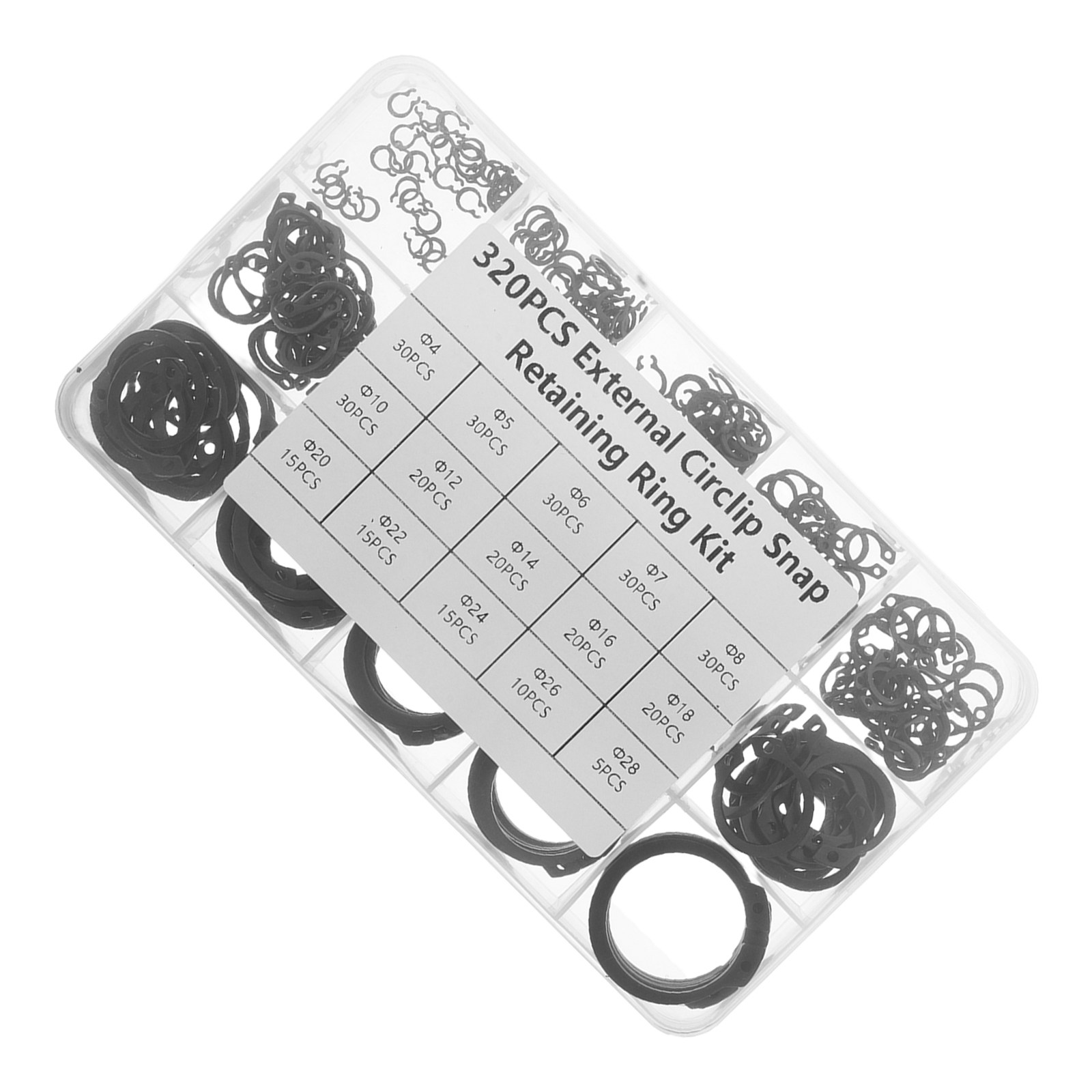 Electronics Repairing - 320Pcs Retaining Rings Assortment Steel External