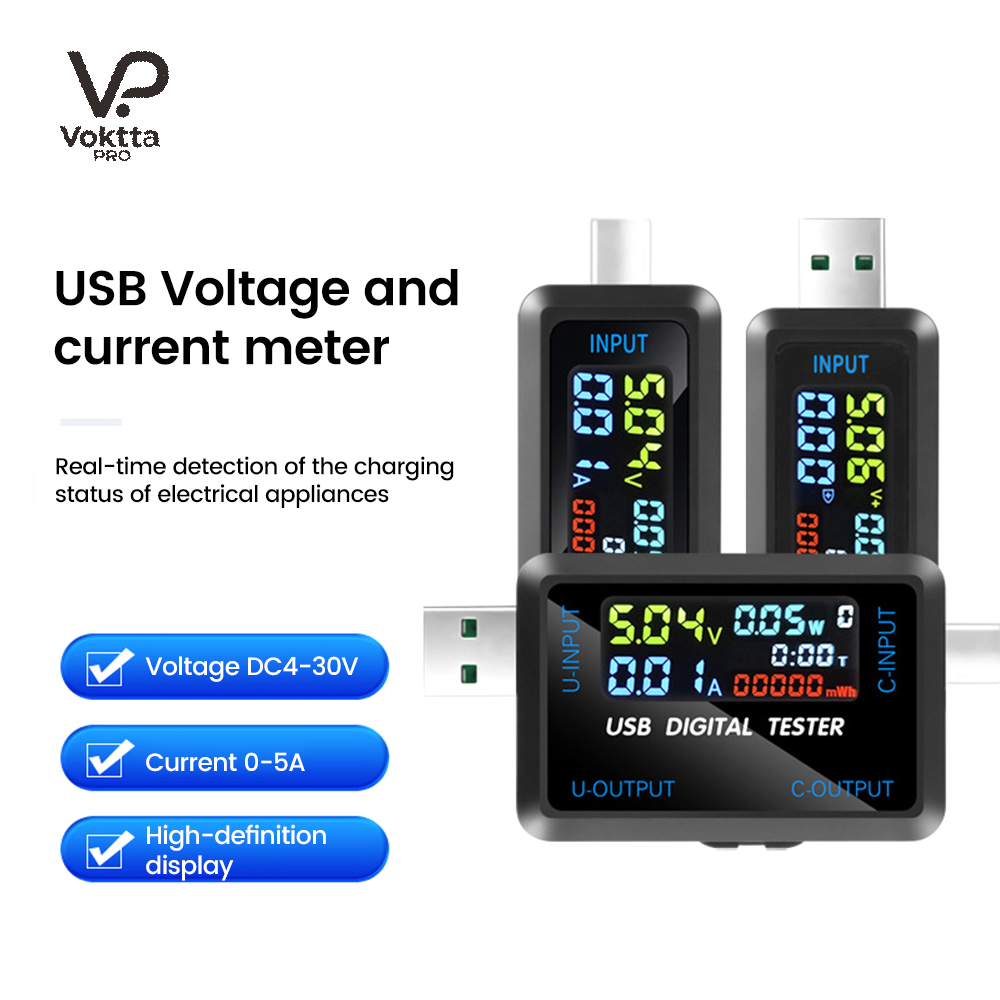 USB Tester 10 in 1 DC Digital  - Usb Ammeter Tester 评论和价格