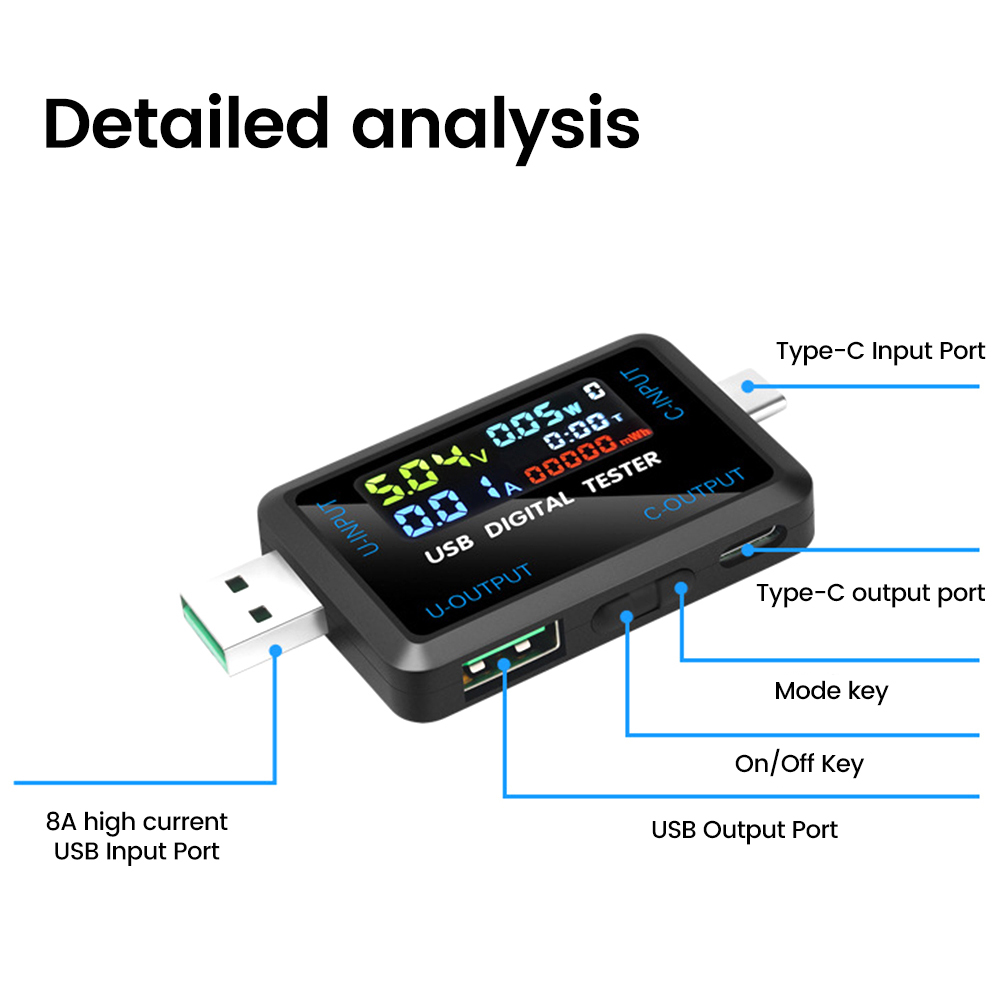 USB Tester 10 in 1 DC Digital  - Usb Ammeter Tester 评论和价格