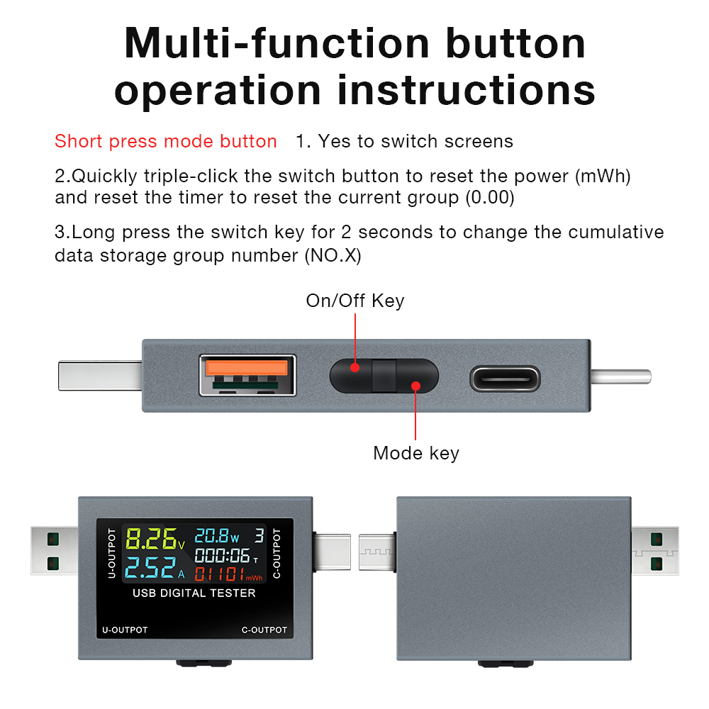 USB Type-C Charging Tester DC  - Usb Ammeter Tester 评论和价格