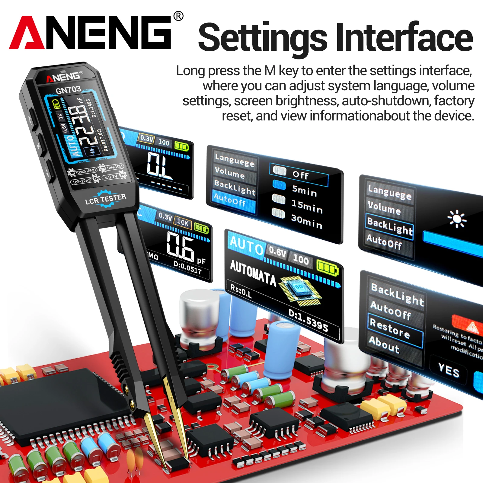 ANENG GN703 USB Rechargeable P - Usb Ammeter Tester 评论和价格
