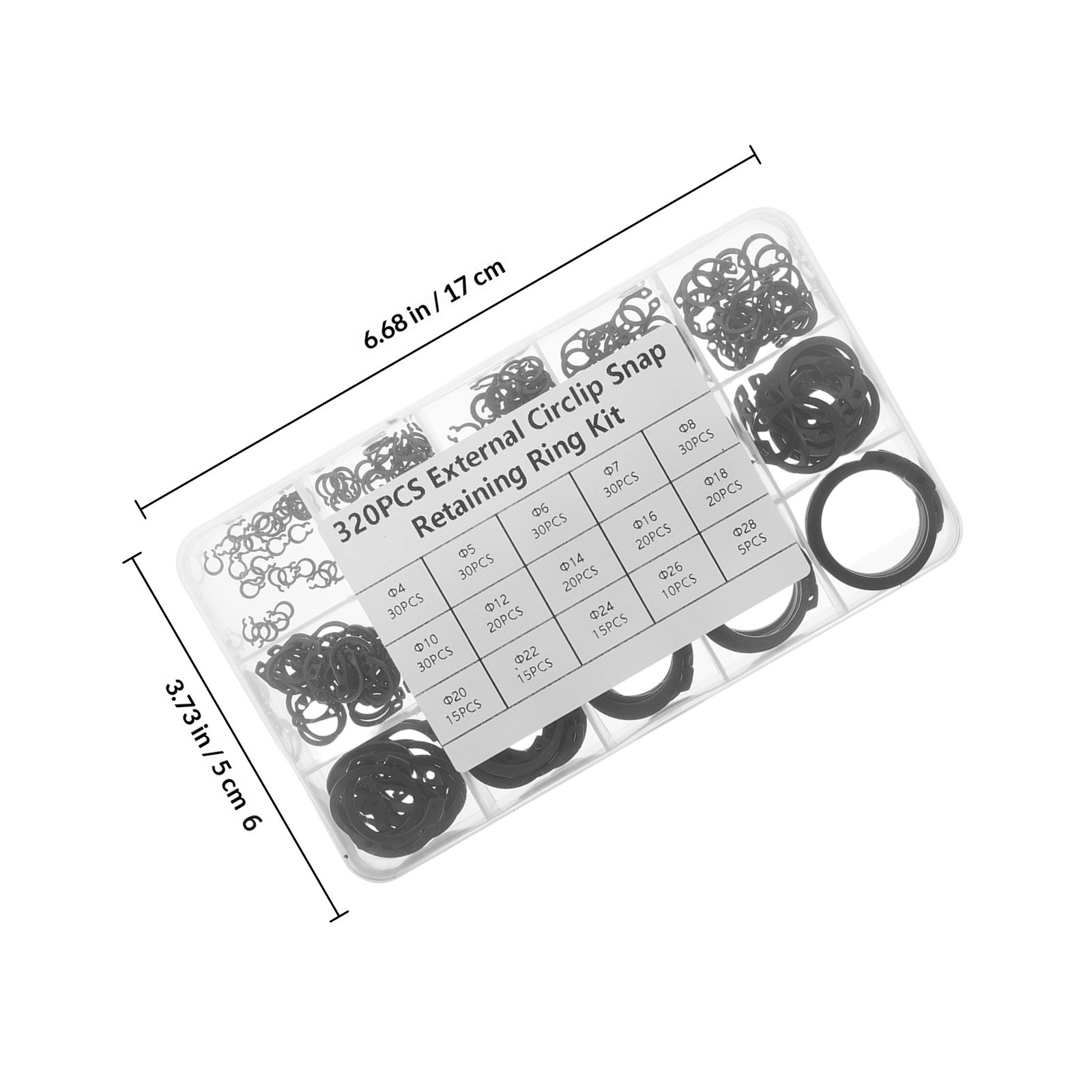 320Pcs Retaining Rings Assortm - Electronics Repairing 评论和价格