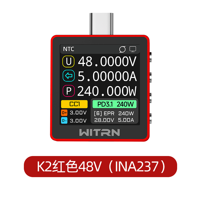 New Red Version WITRN K2 INA23 - Usb Ammeter Tester 评论和价格