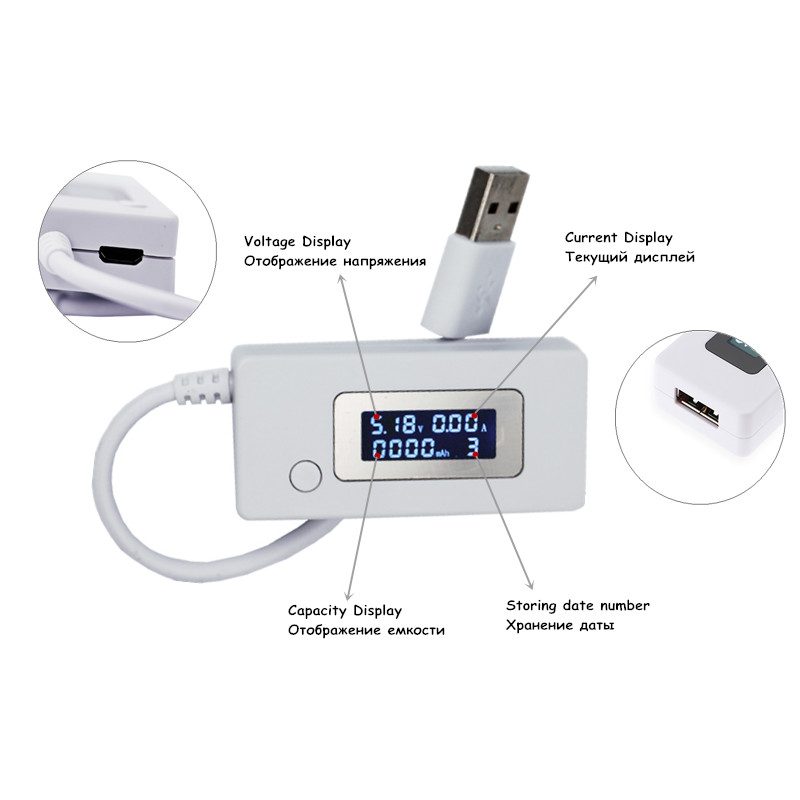LCD Screen Mini Creative Phone - Usb Ammeter Tester 评论和价格