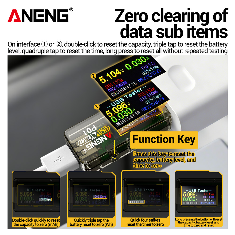 ANENG P01 USB Tester Voltmeter - Usb Ammeter Tester 评论和价格