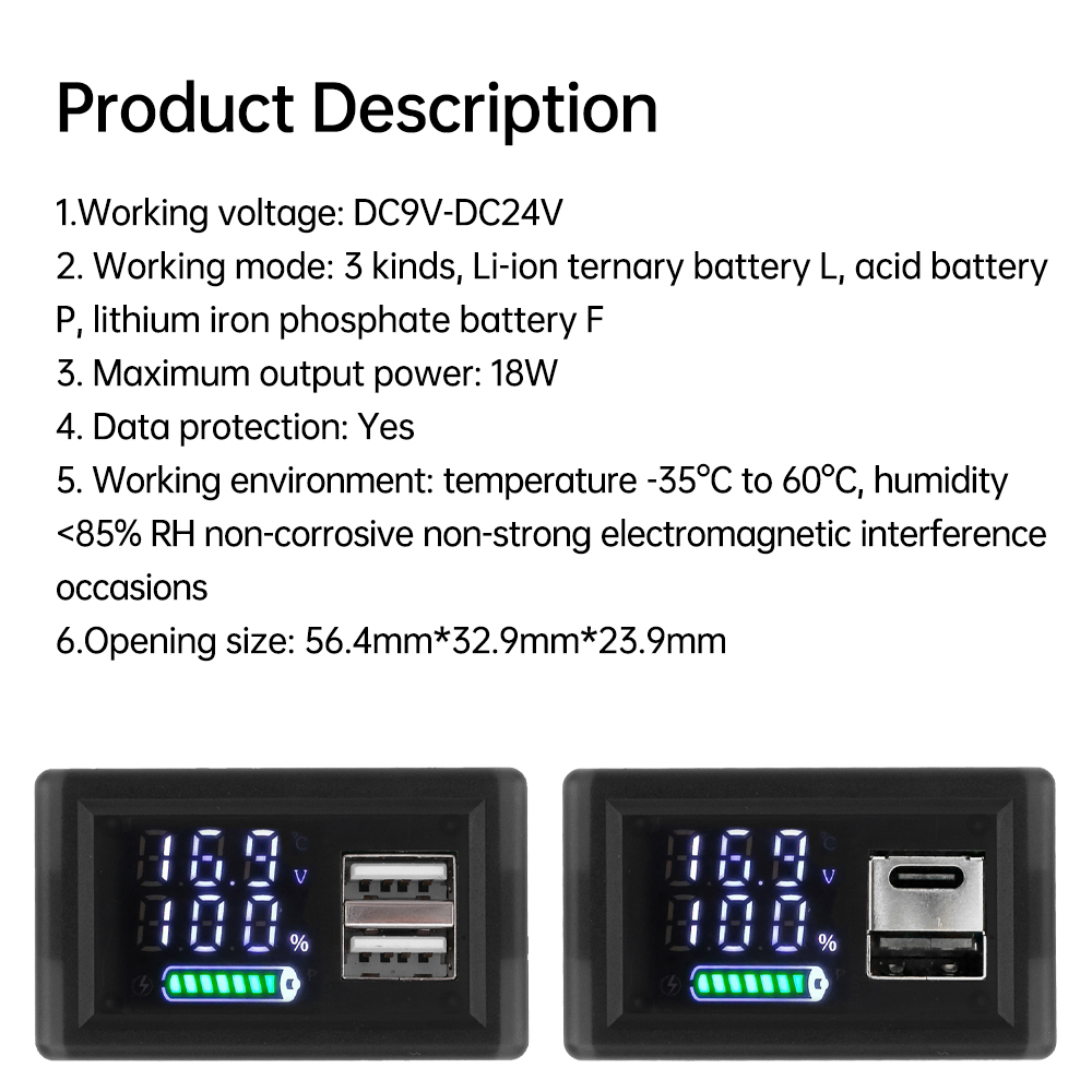 USB+Type-C/Dual USB 9V 12V 24V - Usb Ammeter Tester 评论和价格